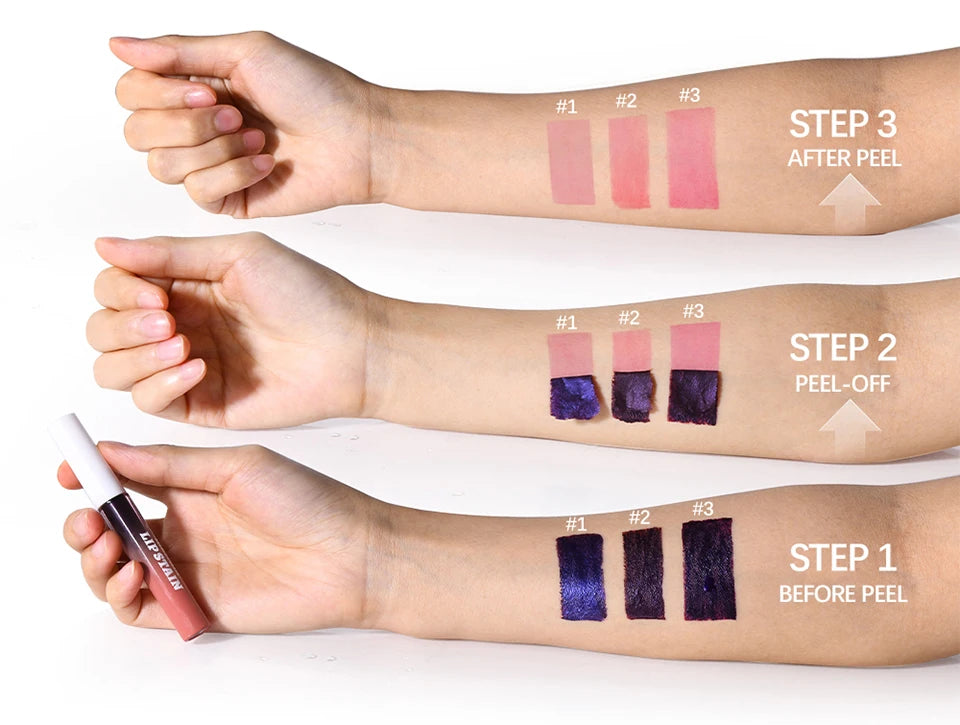 Blading Lip Stain Peel Off Masque Long Lasting Waterproof and Transfer Proof Nude Lip Tint Matte Finish Peel Off Lip Stain