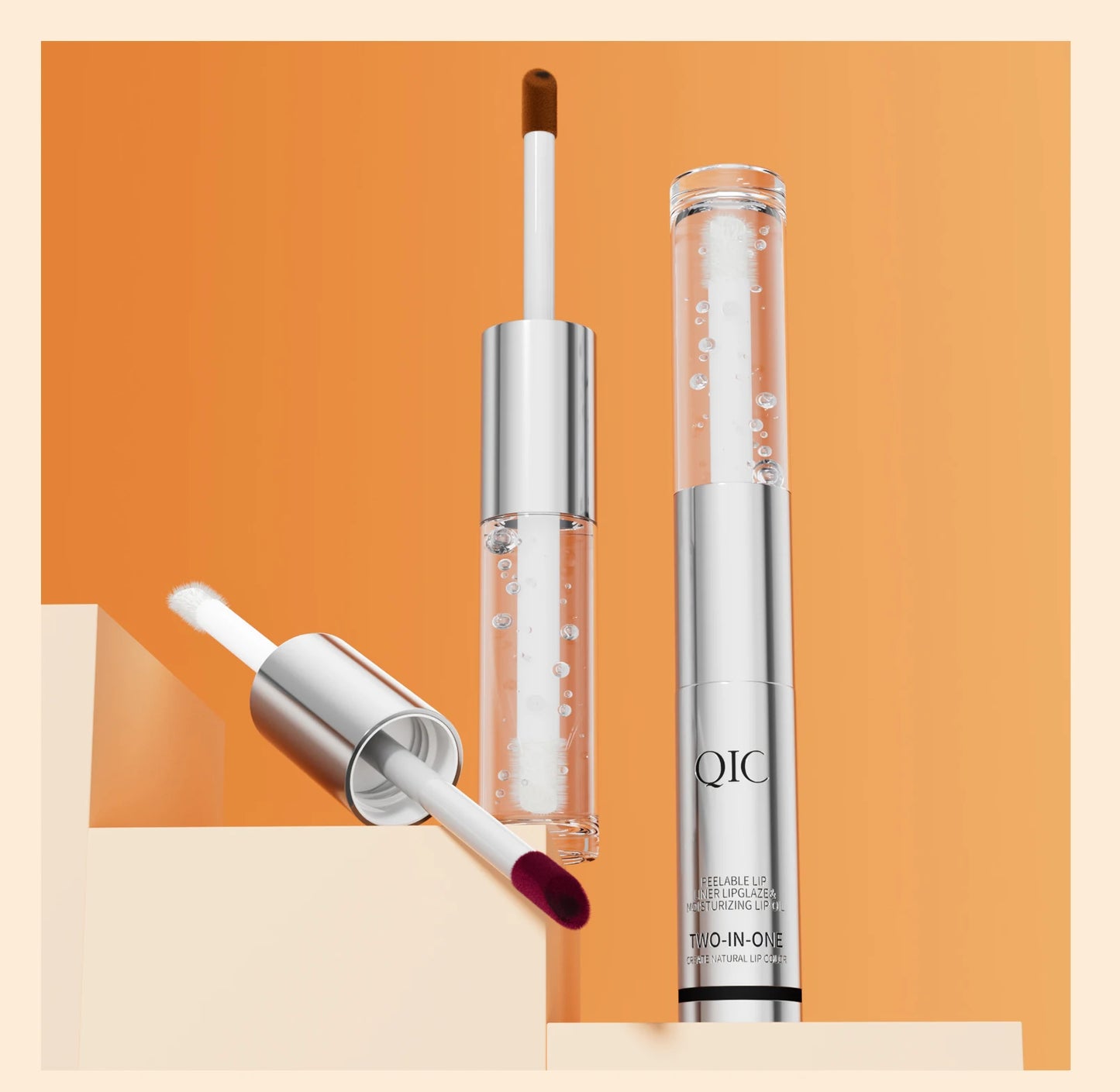 QIC Waterproof Lip Liner Peel Off Tattoo Lipgloss Long Lasting Matte Lip Tint Brown Contour Tear-off Lips Stain Cosmetic