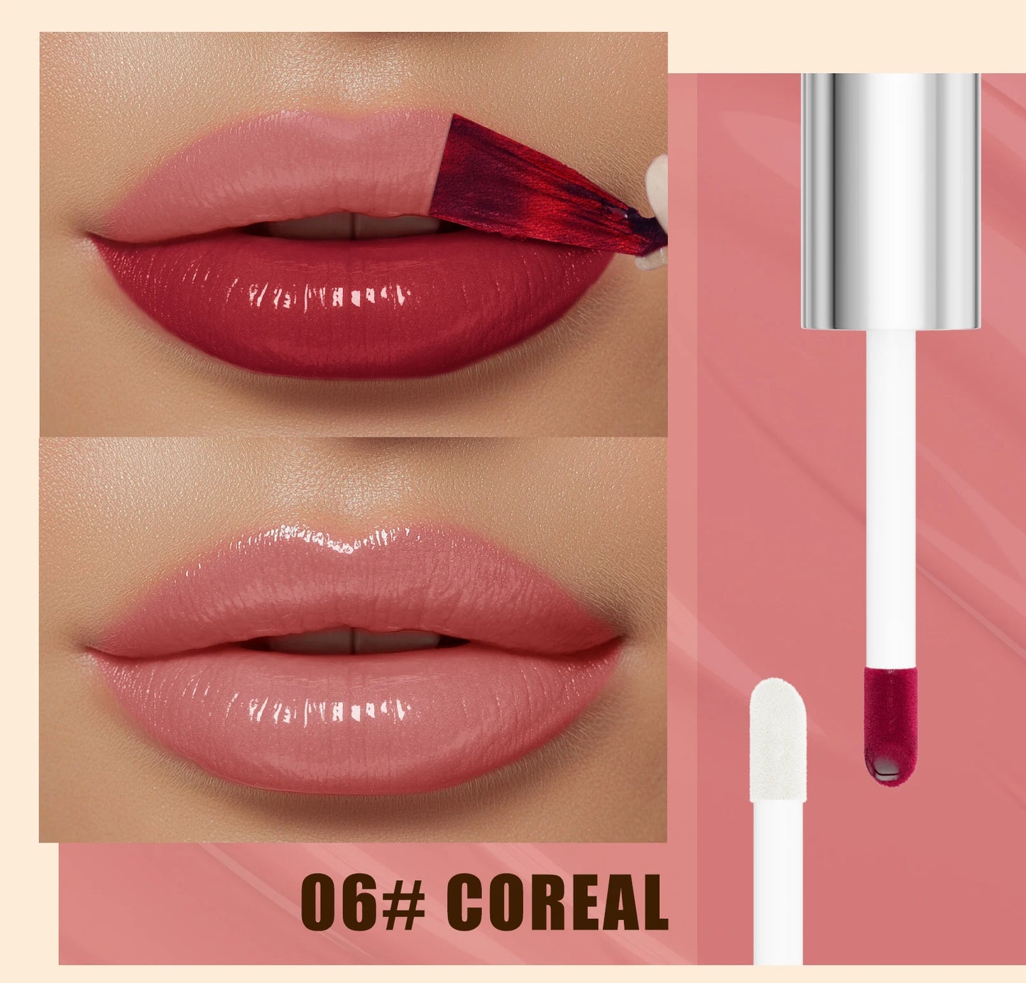QIC Waterproof Lip Liner Peel Off Tattoo Lipgloss Long Lasting Matte Lip Tint Brown Contour Tear-off Lips Stain Cosmetic