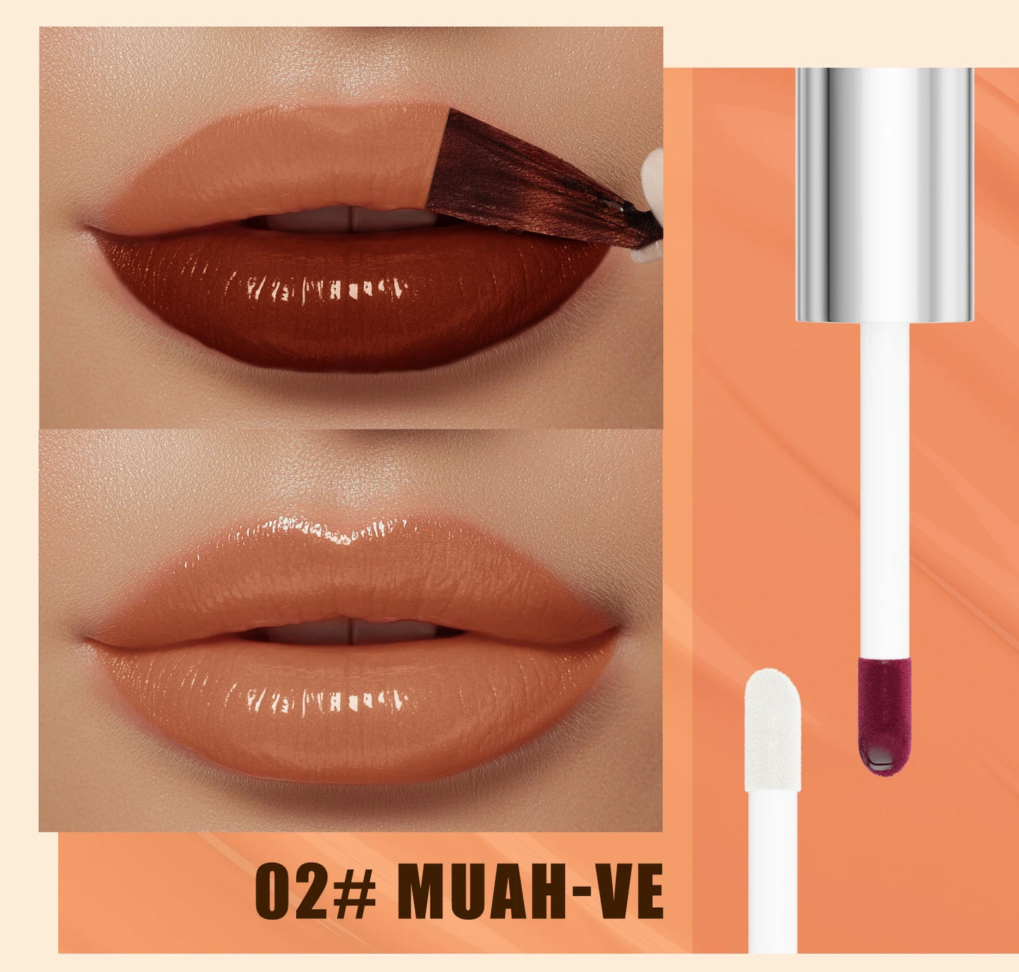 QIC Waterproof Lip Liner Peel Off Tattoo Lipgloss Long Lasting Matte Lip Tint Brown Contour Tear-off Lips Stain Cosmetic