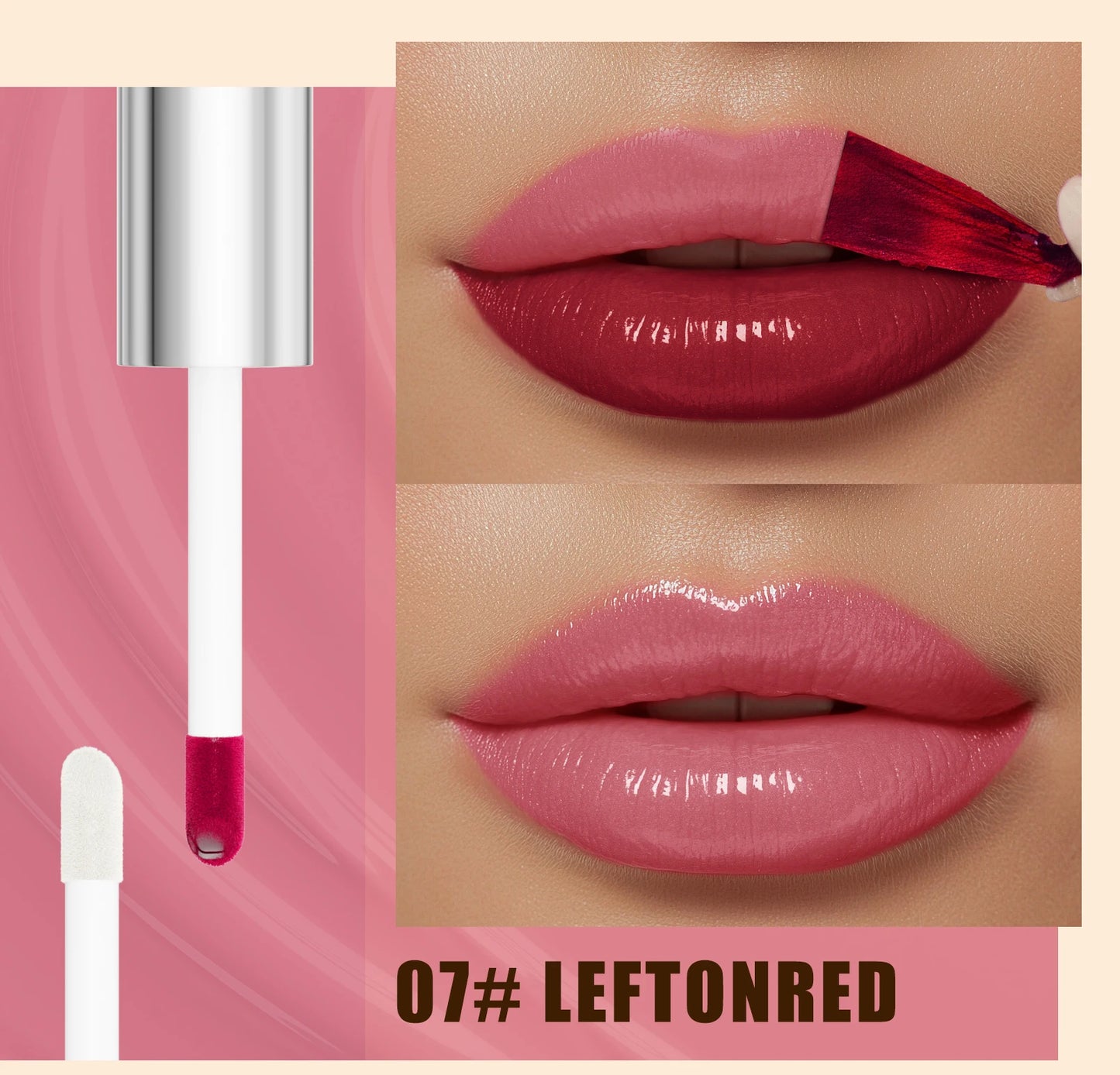 QIC Waterproof Lip Liner Peel Off Tattoo Lipgloss Long Lasting Matte Lip Tint Brown Contour Tear-off Lips Stain Cosmetic