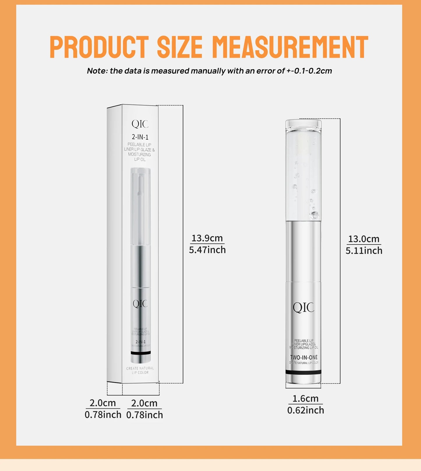 QIC Waterproof Lip Liner Peel Off Tattoo Lipgloss Long Lasting Matte Lip Tint Brown Contour Tear-off Lips Stain Cosmetic