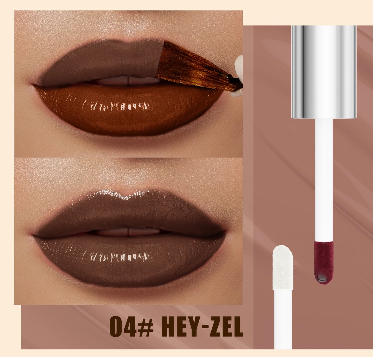 QIC Waterproof Lip Liner Peel Off Tattoo Lipgloss Long Lasting Matte Lip Tint Brown Contour Tear-off Lips Stain Cosmetic