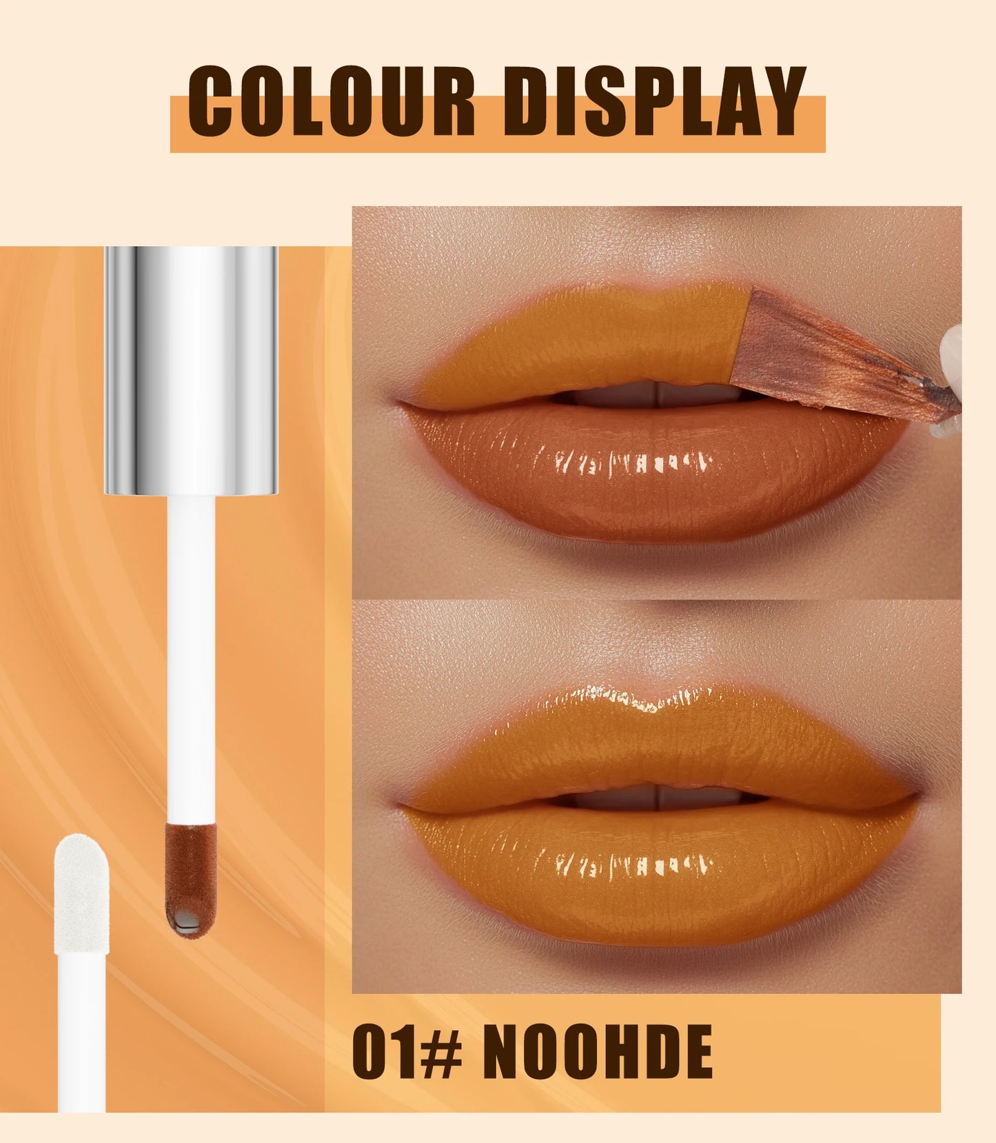 QIC Waterproof Lip Liner Peel Off Tattoo Lipgloss Long Lasting Matte Lip Tint Brown Contour Tear-off Lips Stain Cosmetic